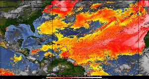 Météo tropicale : Air sec et densité de poussière dans l'air.
