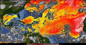 Météo tropicale : Air sec et densité de poussière dans l'air.