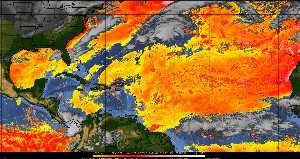 Météo tropicale : Air sec et densité de poussière dans l'air.