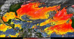 Météo tropicale : Air sec et densité de poussière dans l'air.
