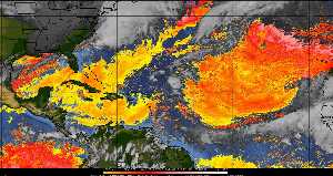 Météo tropicale : Air sec et densité de poussière dans l'air.