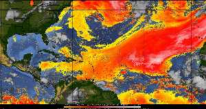 Météo tropicale : Air sec et densité de poussière dans l'air.