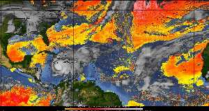 Météo tropicale : Air sec et densité de poussière dans l'air.