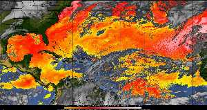 Météo tropicale : Air sec et densité de poussière dans l'air.