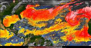 Météo tropicale : Air sec et densité de poussière dans l'air.