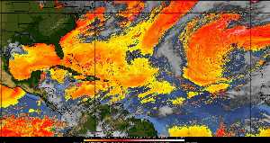 Météo tropicale : Air sec et densité de poussière dans l'air.