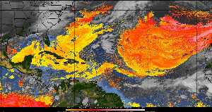 Météo tropicale : Air sec et densité de poussière dans l'air.