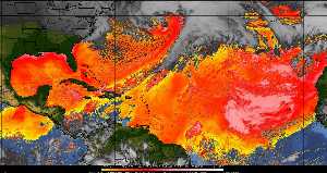 Météo tropicale : Air sec et densité de poussière dans l'air.