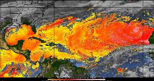 Météo tropicale : Air sec et densité de poussière dans l'air.