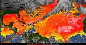 Météo tropicale : Air sec et densité de poussière dans l'air.