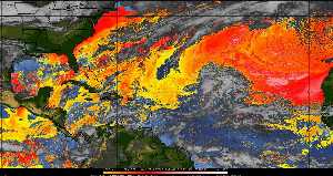 Météo tropicale : Air sec et densité de poussière dans l'air.