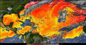 Météo tropicale : Air sec et densité de poussière dans l'air.