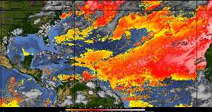 Météo tropicale : Air sec et densité de poussière dans l'air.