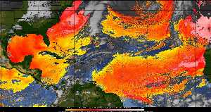 Météo tropicale : Air sec et densité de poussière dans l'air.