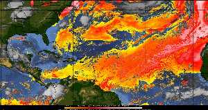 Météo tropicale : Air sec et densité de poussière dans l'air.