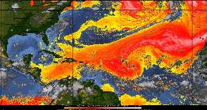 Météo tropicale : Air sec et densité de poussière dans l'air.