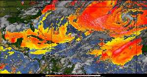 Météo tropicale : Air sec et densité de poussière dans l'air.