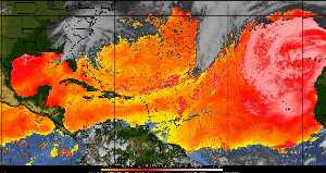 Météo tropicale : Air sec et densité de poussière dans l'air.