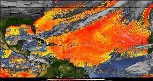 Météo tropicale : Air sec et densité de poussière dans l'air.
