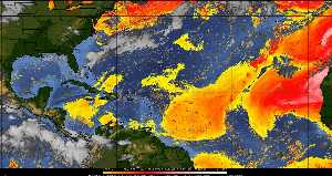 Météo tropicale : Air sec et densité de poussière dans l'air.