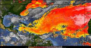 Météo tropicale : Air sec et densité de poussière dans l'air.