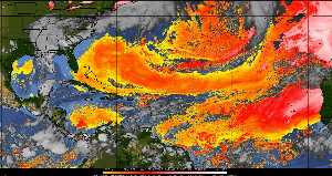 Météo tropicale : Air sec et densité de poussière dans l'air.
