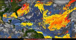 Météo tropicale : Air sec et densité de poussière dans l'air.