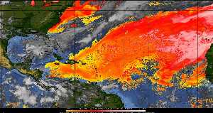 Météo tropicale : Air sec et densité de poussière dans l'air.