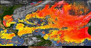 Météo tropicale : Air sec et densité de poussière dans l'air.