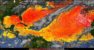 Météo tropicale : Air sec et densité de poussière dans l'air.