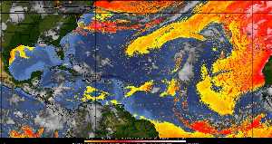 Météo tropicale : Air sec et densité de poussière dans l'air.