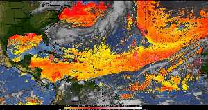 Météo tropicale : Air sec et densité de poussière dans l'air.