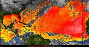 Météo tropicale : Air sec et densité de poussière dans l'air.