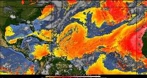 Météo tropicale : Air sec et densité de poussière dans l'air.