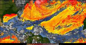 Météo tropicale : Air sec et densité de poussière dans l'air.
