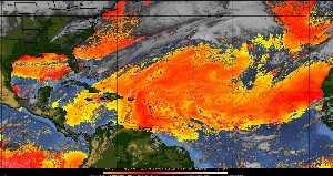 Météo tropicale : Air sec et densité de poussière dans l'air.