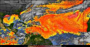 Météo tropicale : Air sec et densité de poussière dans l'air.