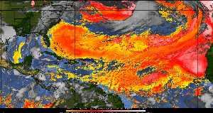 Météo tropicale : Air sec et densité de poussière dans l'air.