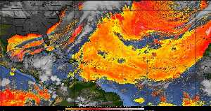 Météo tropicale : Air sec et densité de poussière dans l'air.
