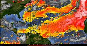 Météo tropicale : Air sec et densité de poussière dans l'air.