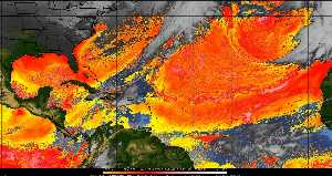 Météo tropicale : Air sec et densité de poussière dans l'air.