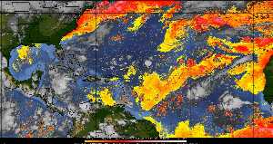 Météo tropicale : Air sec et densité de poussière dans l'air.