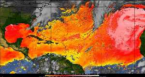 Météo tropicale : Air sec et densité de poussière dans l'air.
