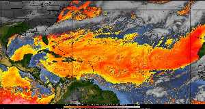 Météo tropicale : Air sec et densité de poussière dans l'air.