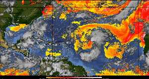 Météo tropicale : Air sec et densité de poussière dans l'air.