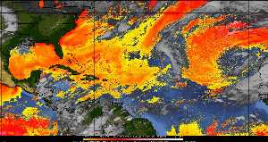 Météo tropicale : Air sec et densité de poussière dans l'air.