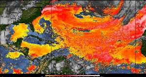 Météo tropicale : Air sec et densité de poussière dans l'air.