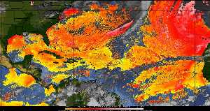 Météo tropicale : Air sec et densité de poussière dans l'air.