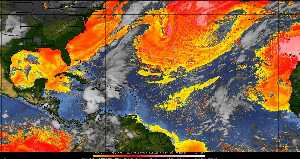 Météo tropicale : Air sec et densité de poussière dans l'air.