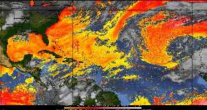 Météo tropicale : Air sec et densité de poussière dans l'air.